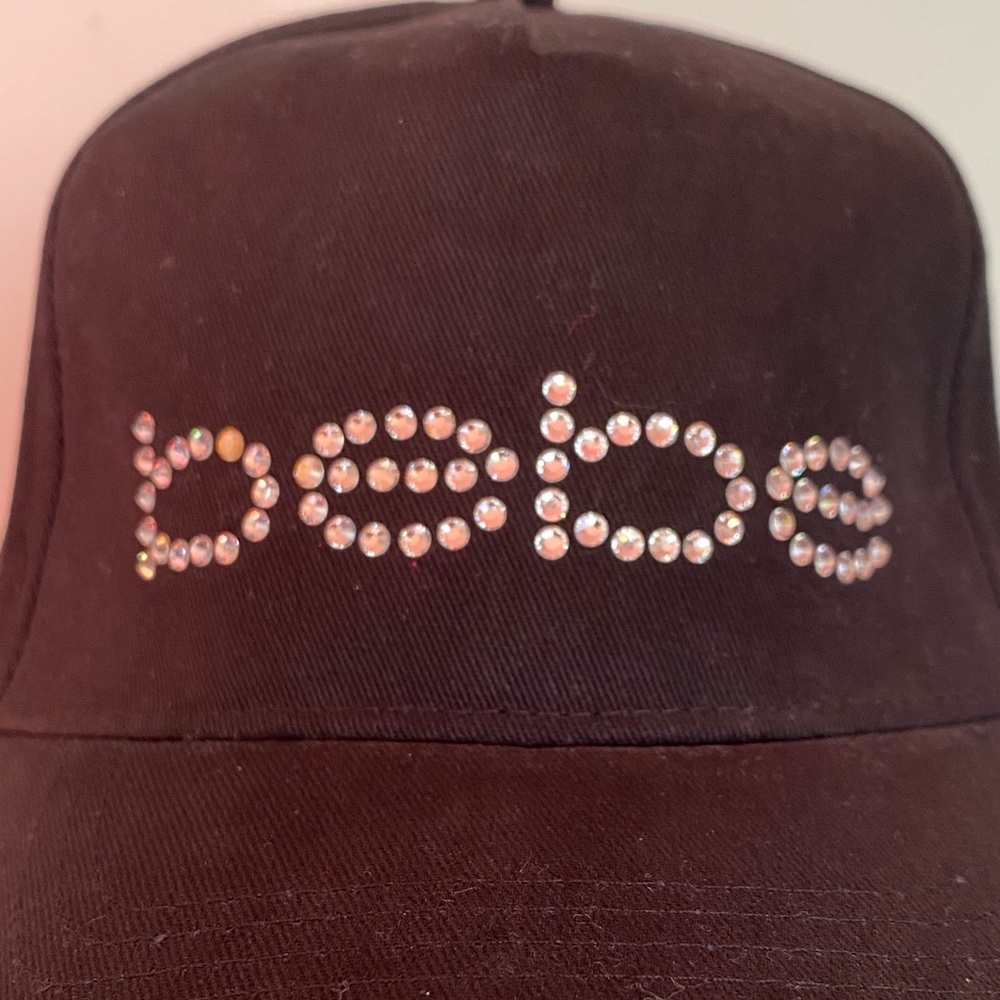 Bebe Black Cap with Rhinestone Embellishment - Picture 3 of 17